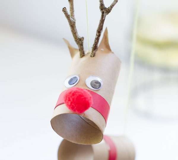 Toilet roll reindeer marionette - Kiwi Families