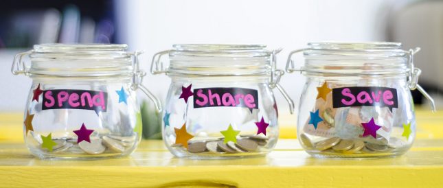 Spend, Save, Share Jars - Money Skills for Kids