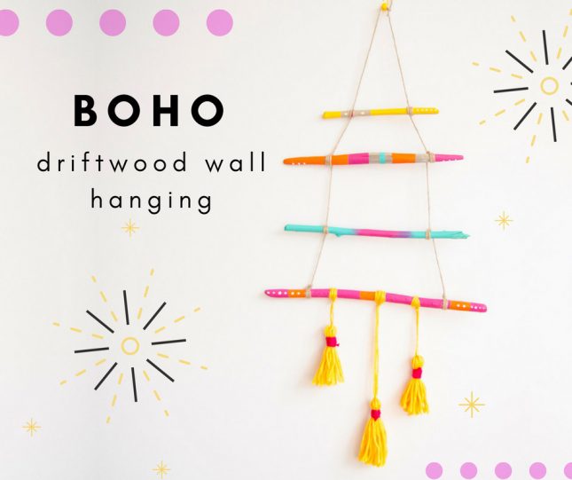 boho driftwood wall hanging