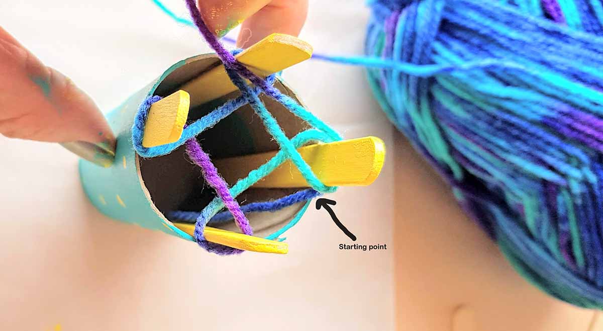 How to make a toilet roll French knitting loom Kiwi Families